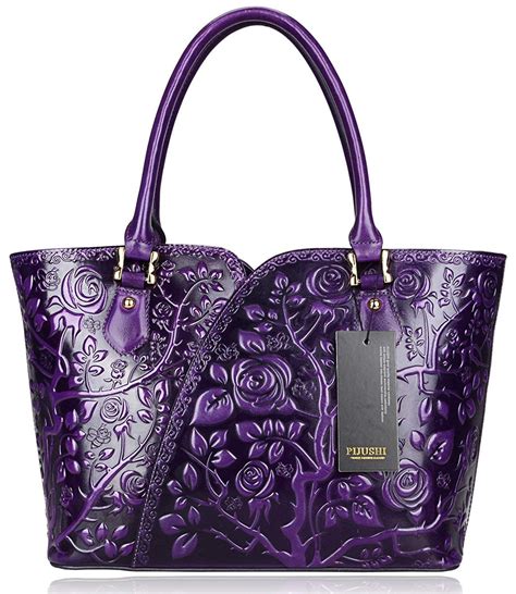 purple handbags designer